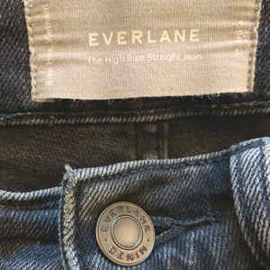 Everlane high rise straight jean